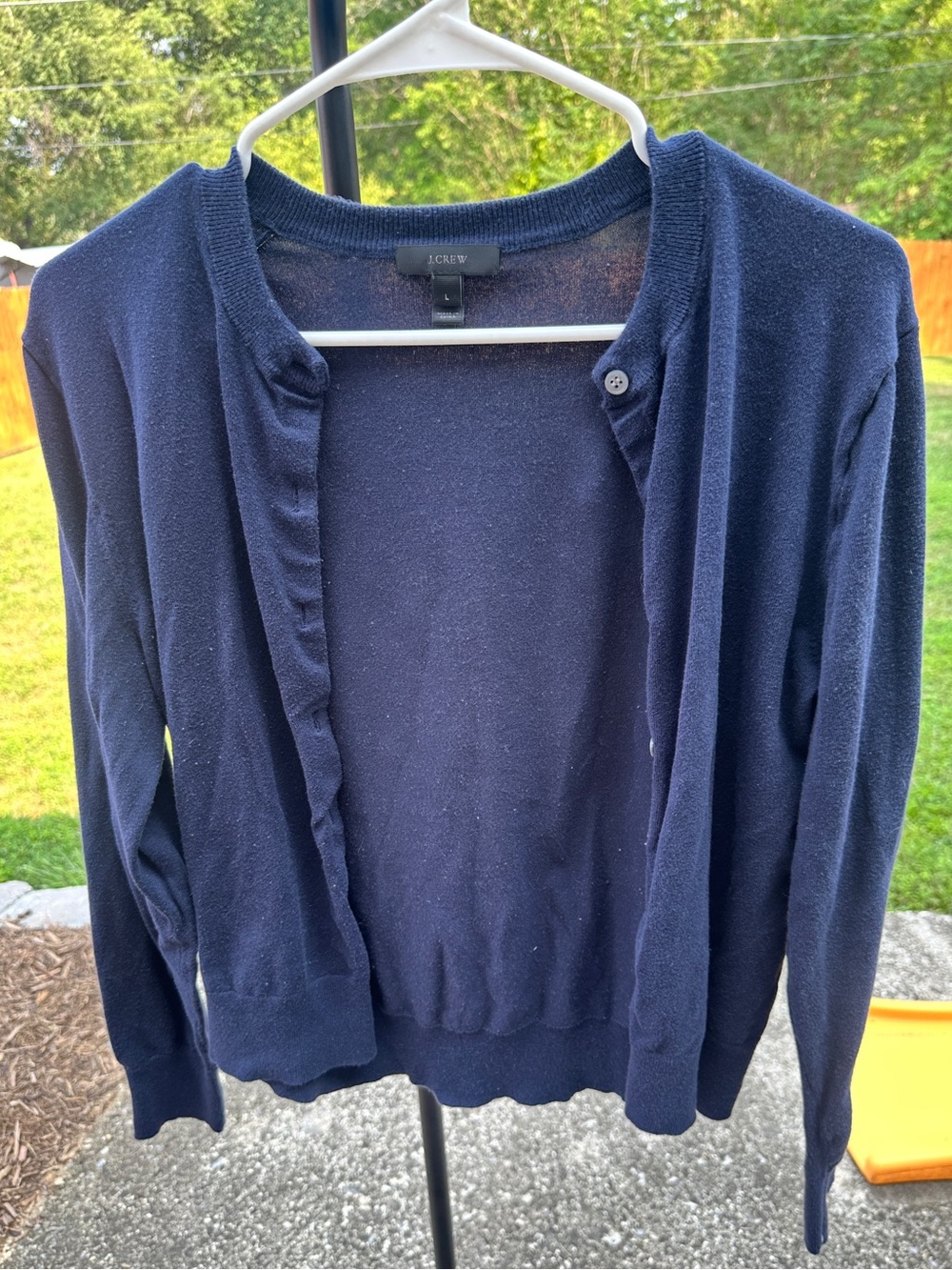 J.Crew Navy Blue Cardigan Sweater L